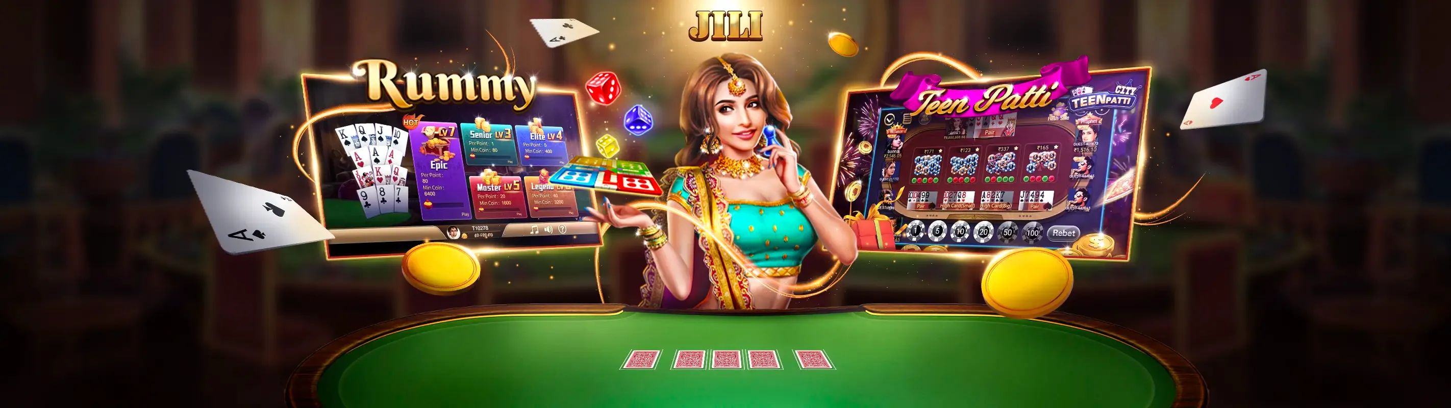 Hình ảnh chính trò chơi slot VN6 Link Mới với biểu tượng jackpot vàng và hiệu ứng ánh sáng xanh lá